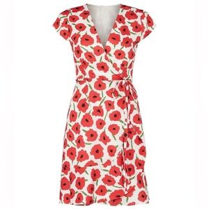 SLATE & WILOW Poppy Print Wrap Dress, Size S